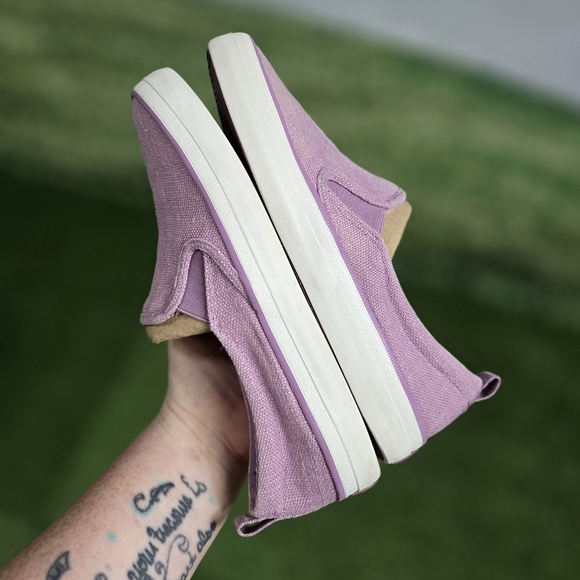 Sperry | Crest vibe chambray Lavender Slip-On woven linen Sneakers - Picture 5 of 16